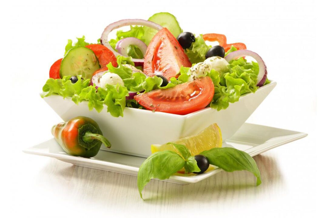 Op groentedagen van een chemisch dieet kun je heerlijke salades bereiden