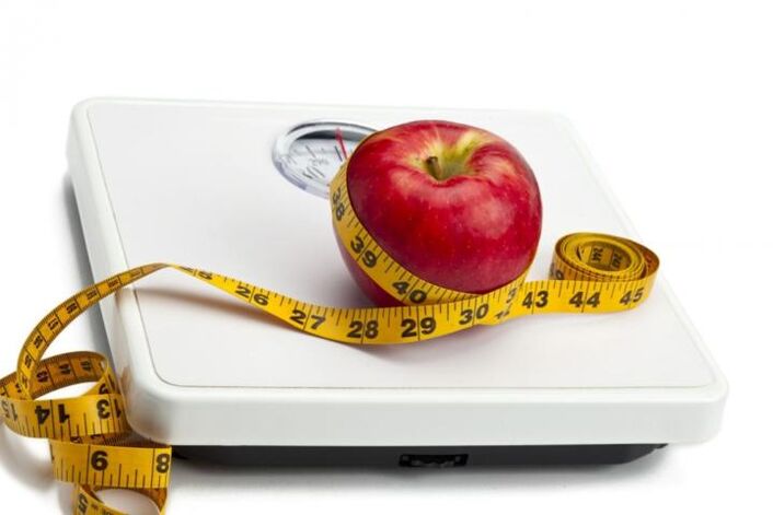 appel voor gewichtsverlies op een eiwitdieet