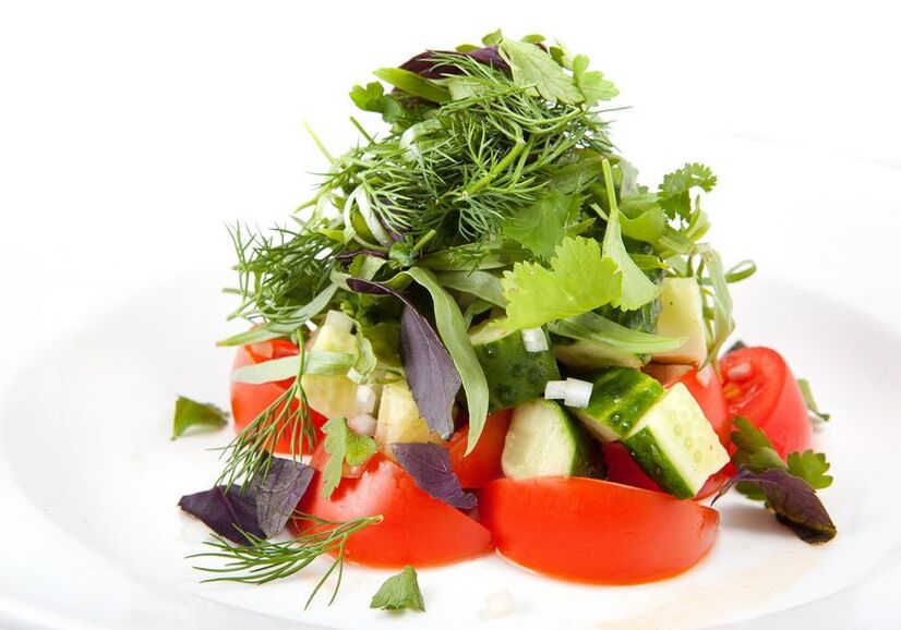 groentesalade voor een hypoallergeen dieet