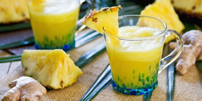 ananas-smoothie om af te vallen