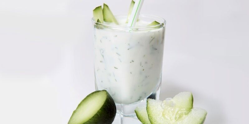 komkommer kefir cocktail voor gewichtsverlies